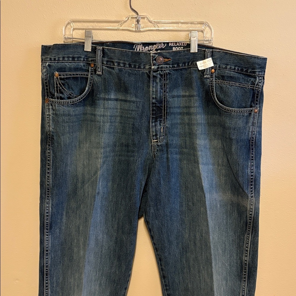 Wrangler Retro Mens Relaxed Bootcut Blue Jeans Sz 42x34